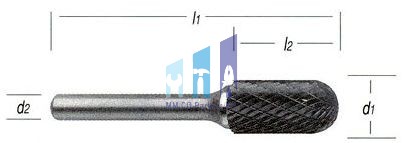 Turbómaró hengeres, kerek orrú  normál / kereszt fogazással WRC  3x14/3mm