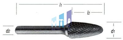 Turbómaró  Íves, kerek orrú  normál / kereszt fogazással  RBF 3x13/3mm